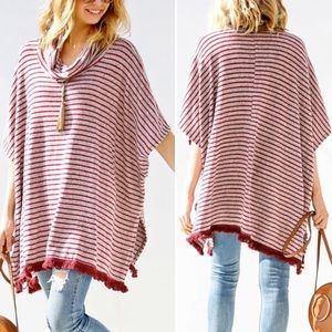 Cowl Neck Sweater Poncho